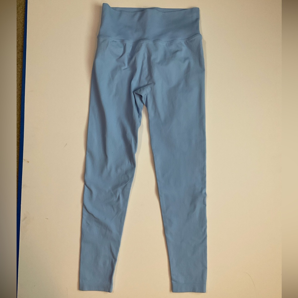 Light Blue Leggings with scrunch
